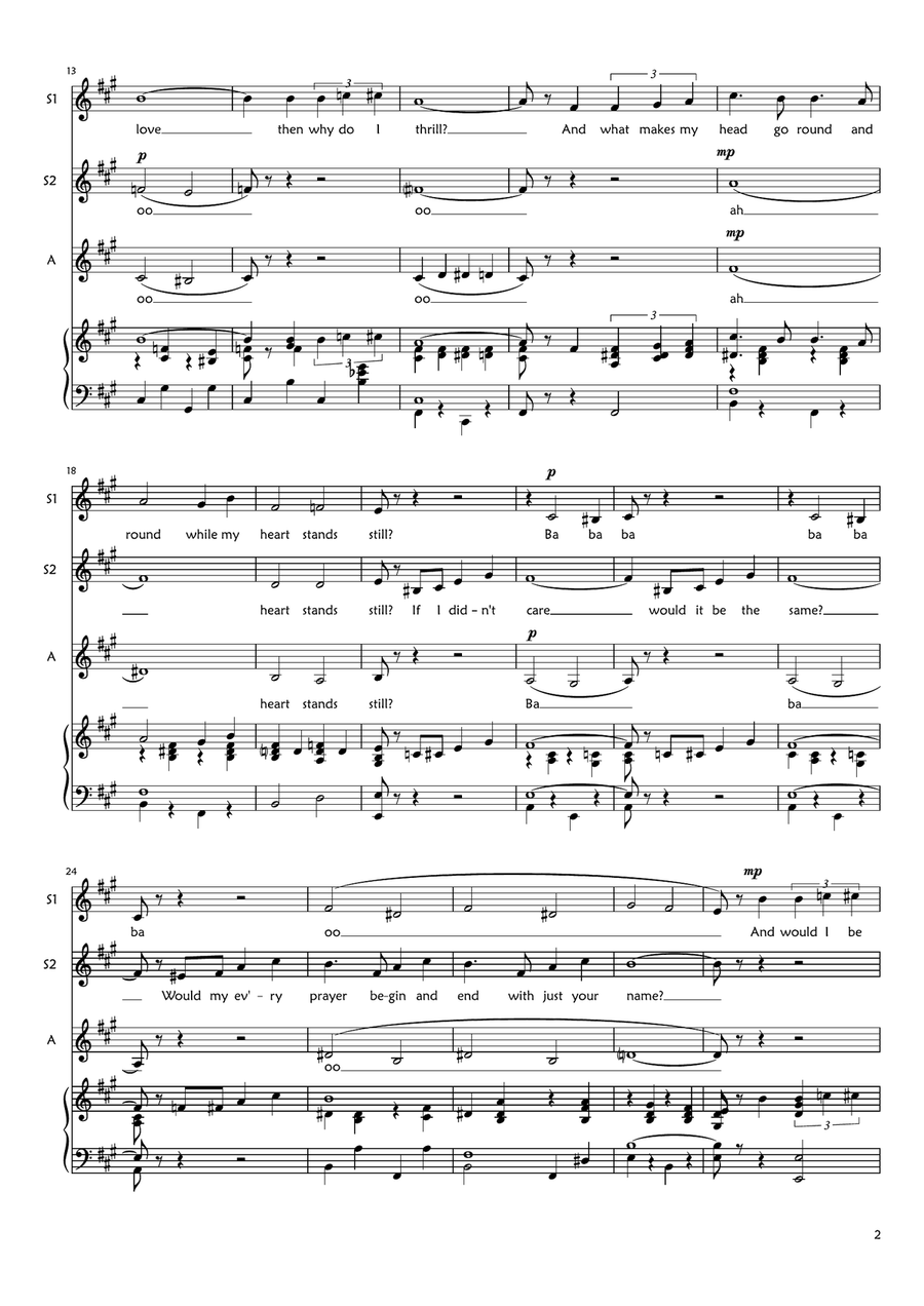 If I Didn't Care If I Didn't Care SSA scores gallery preview page 2