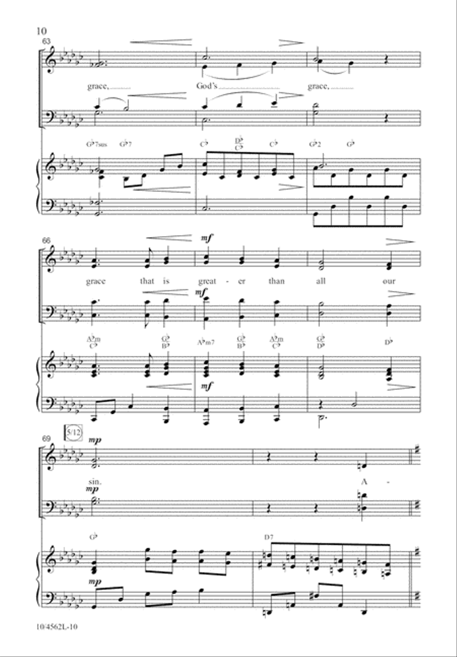 God’s Grace Is So Amazing 4-Part scores gallery preview page 11