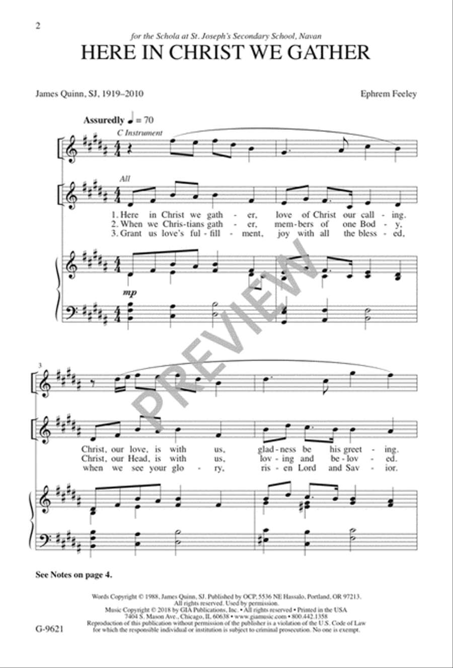 Here in Christ We Gather Here in Christ We Gather Unison Choir scores gallery preview page 3