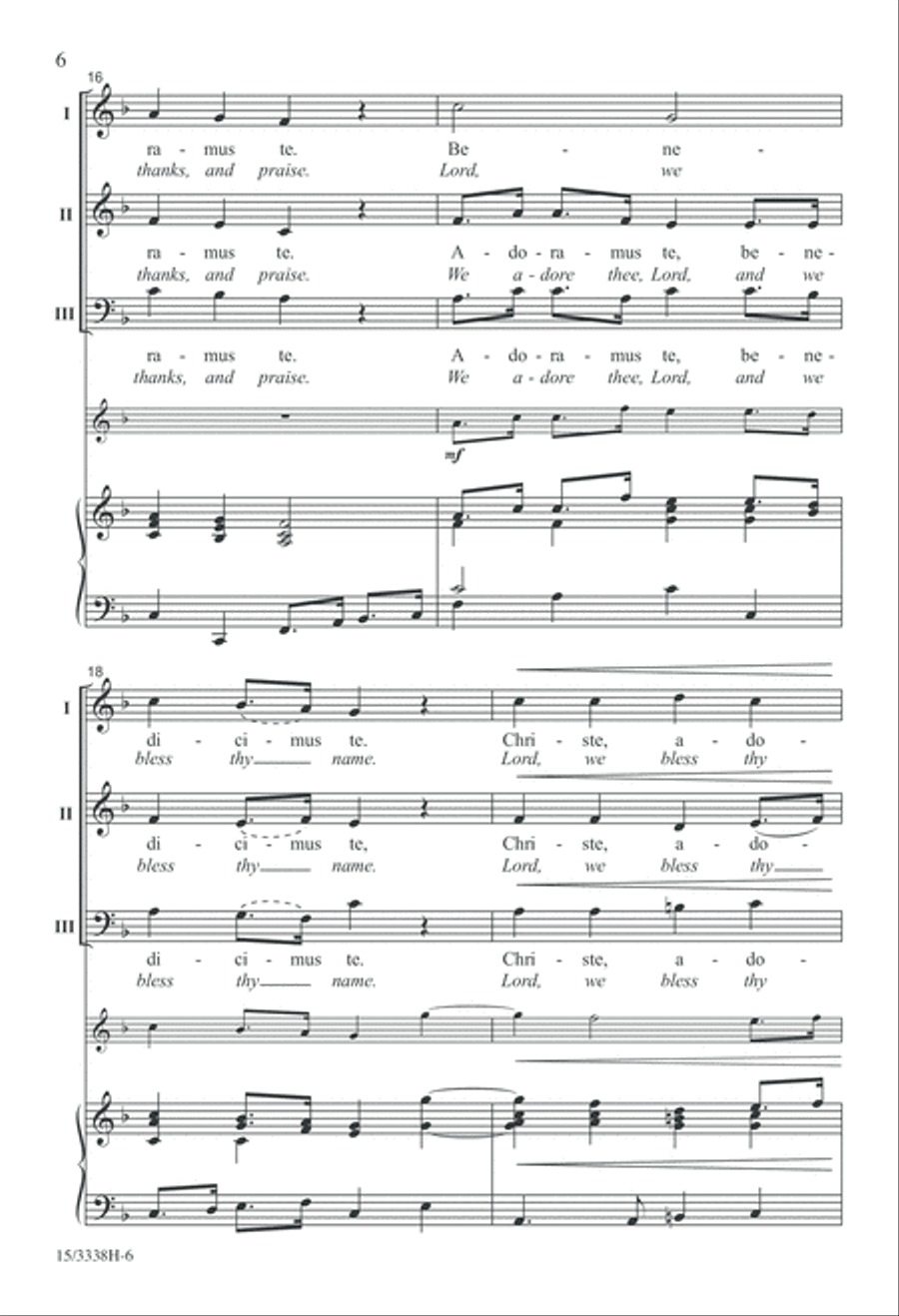 Adoramus Te Adoramus Te 3-Part scores gallery preview page 6