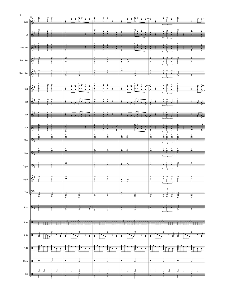 Wrecking Ball Marching Band scores gallery preview page 4