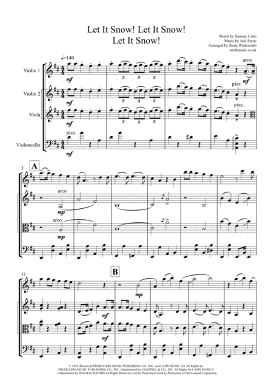 Let It Snow! Let It Snow! Let It Snow! String Trio scores gallery preview page 1
