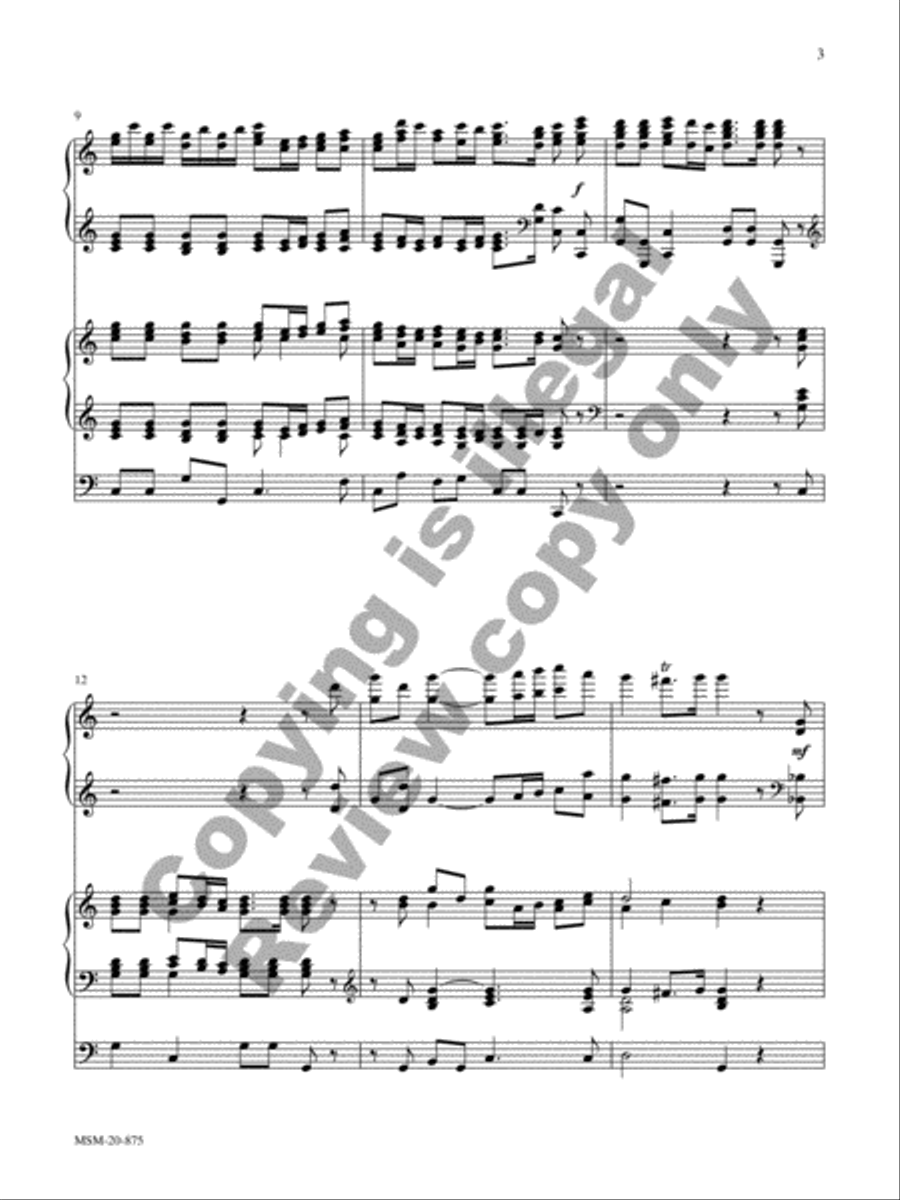Psalm 19: The Heavens Declare Organ scores gallery preview page 3