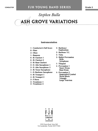 Ash Grove Variations: Score