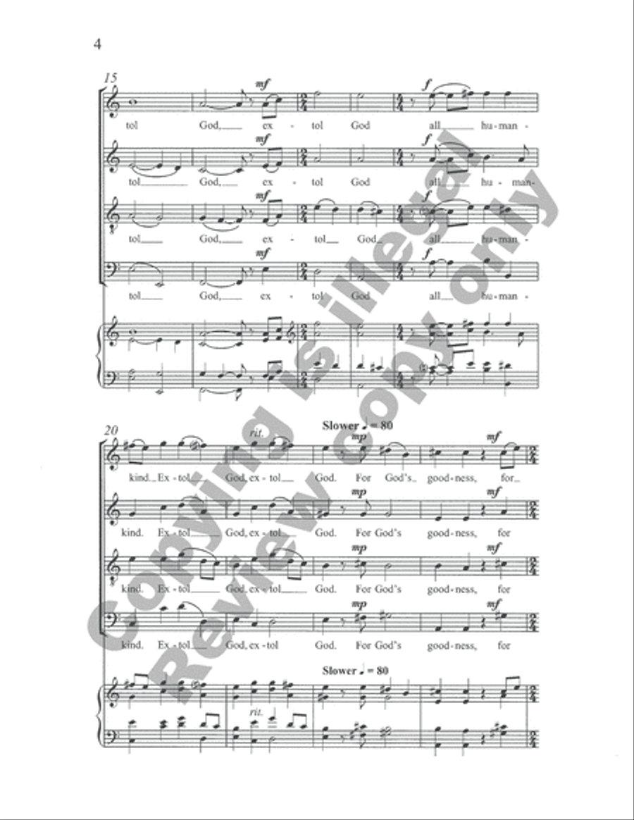 Psalm 117 4-Part scores gallery preview page 4