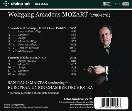 Mozart: Serenade in B-Flat, K. 361 - Serenade in E-Flat, K. 375