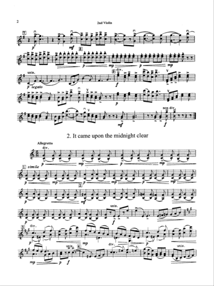 Suite of Carols: 2nd Violin String Orchestra scores gallery preview page 2