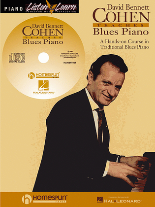 Book cover for David Bennett Cohen Teaches Blues Piano