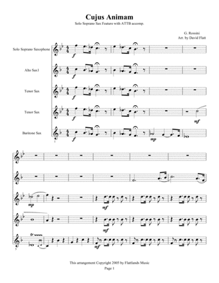 Soprano Sax Feature - Cujus Animam by Rossini