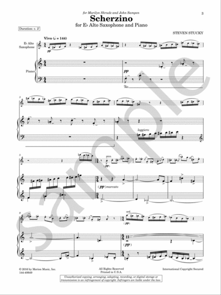 Scherzino Chamber Music scores gallery preview page 3