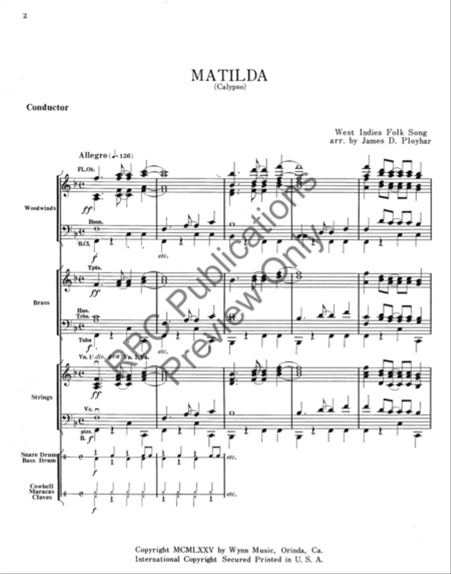 Matilda Full Orchestra scores gallery preview page 3