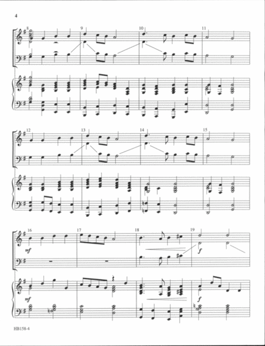 Let's All Ring Hymns with Keyboard - full score Handbell Choir scores gallery preview page 9