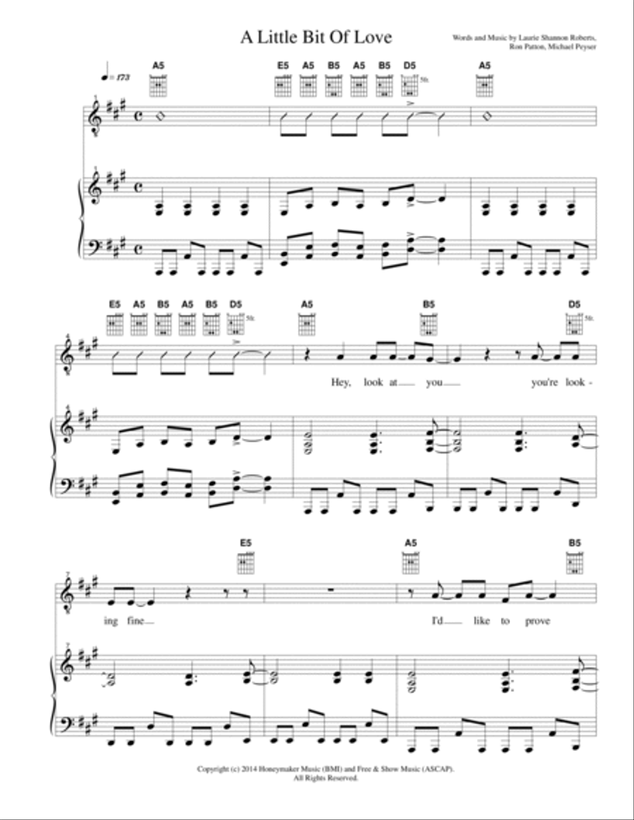 A Little Bit of Love A Little Bit of Love Voice scores gallery preview page 2
