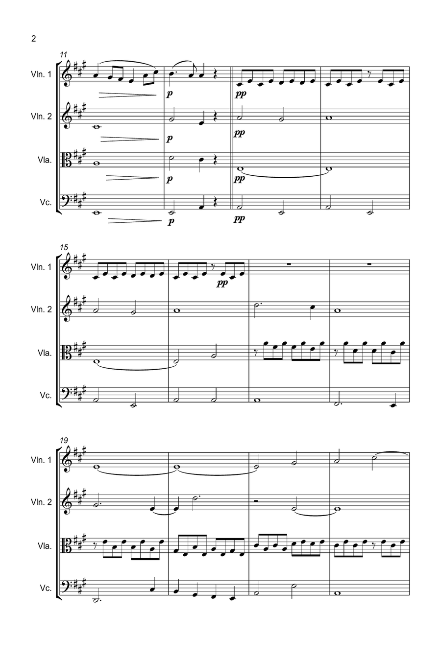 Panis Angelicus - string quartet accompaniment only (no melody line) String Quartet scores gallery preview page 4