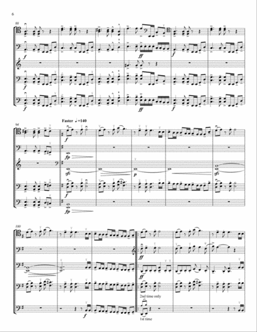Fade To Black String Quintet scores gallery preview page 6