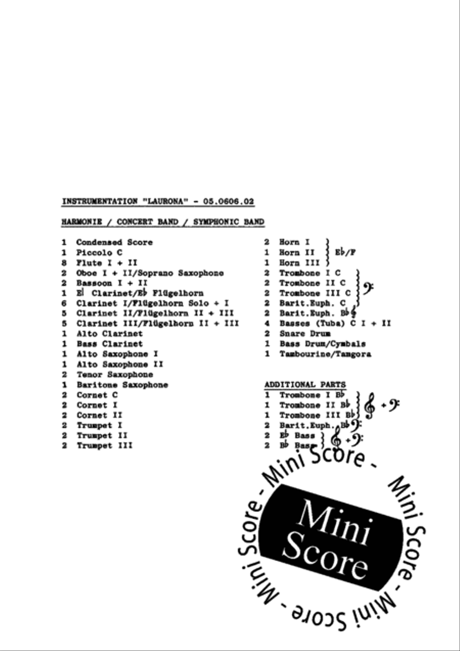 Laurona Marcha Fanfare Band scores gallery preview page 6