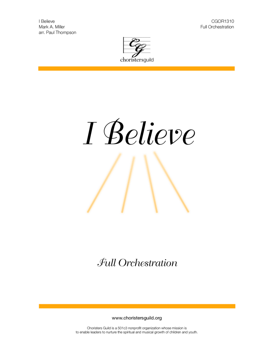 I Believe I Believe Set of Parts scores gallery preview page 1