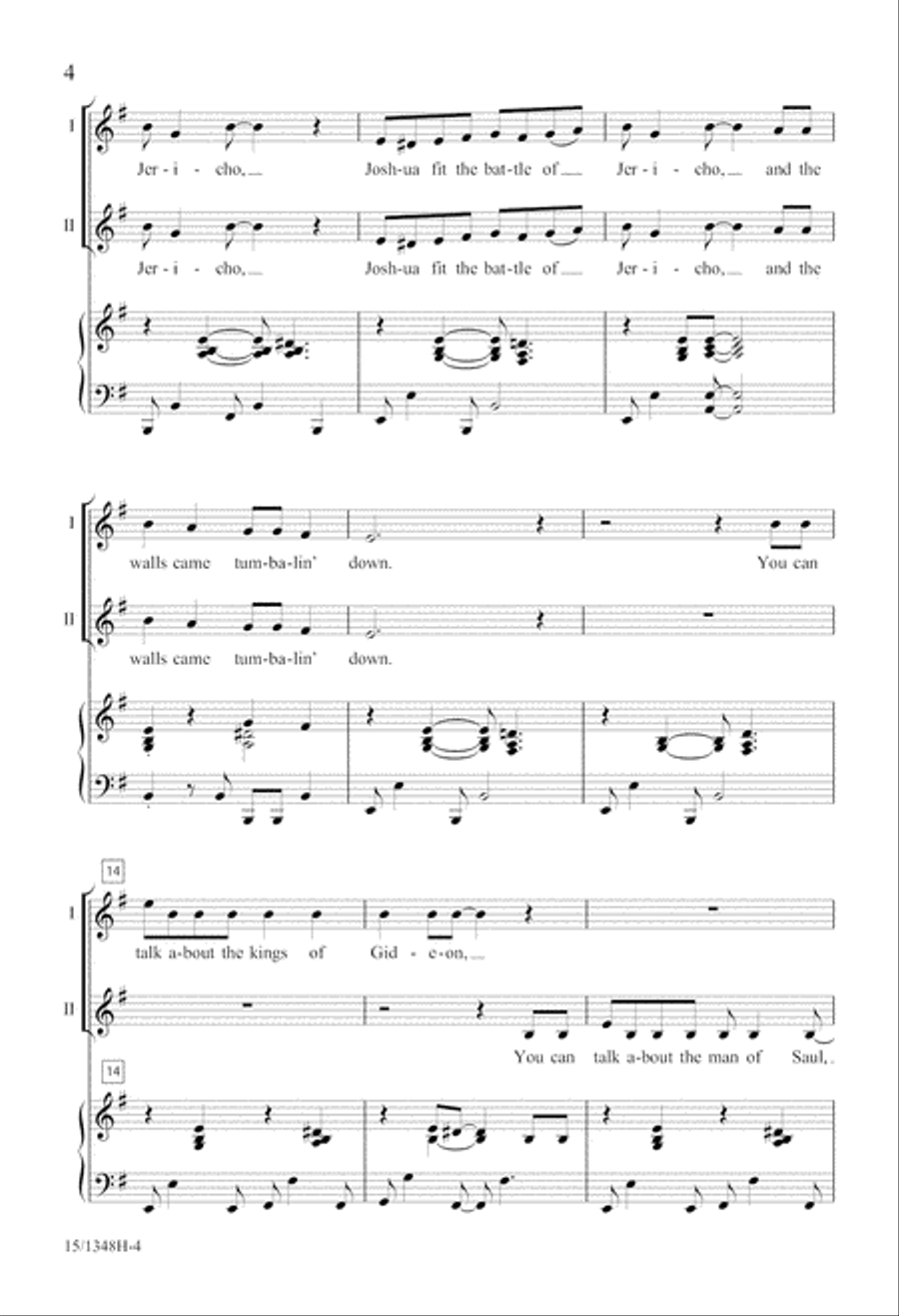 Joshua Fit the Battle of Jericho 2-Part scores gallery preview page 4
