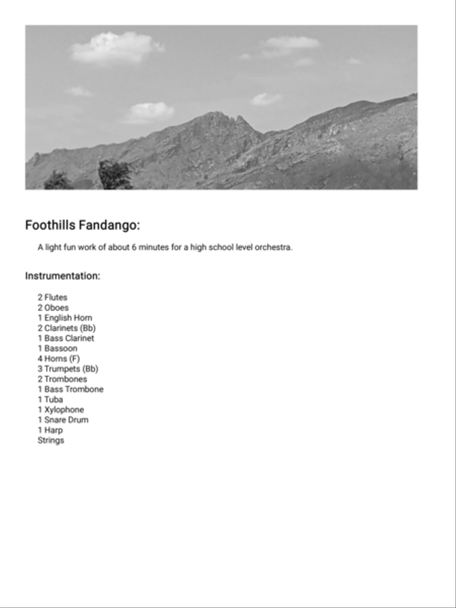 Foothills Fandango Full Orchestra scores gallery preview page 2