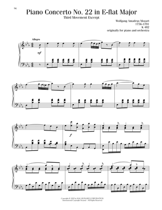 Book cover for Piano Concerto No. 22 In E-Flat Major
