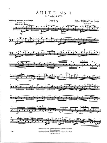 Six Suites, BWV 1007-1012