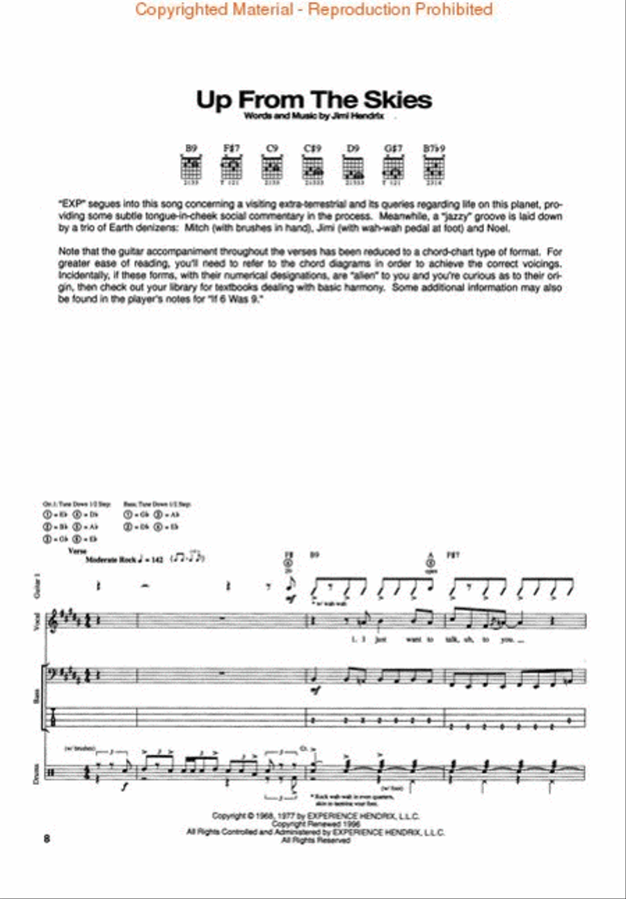 Jimi Hendrix - Axis: Bold As Love Guitar Tablature scores gallery preview page 3