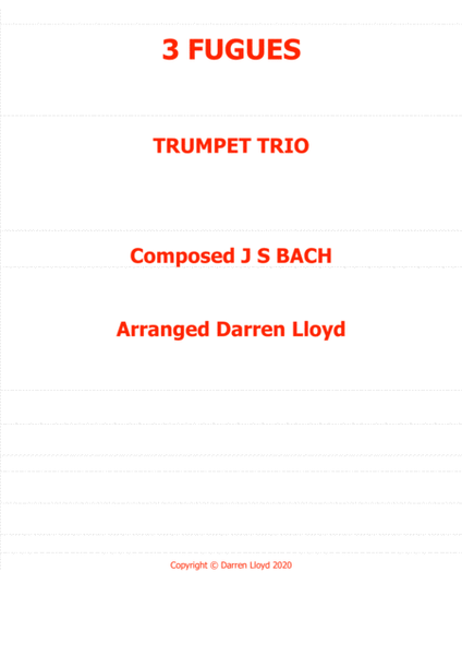 3 Fugues J S Bach - Trumpet trio image number null