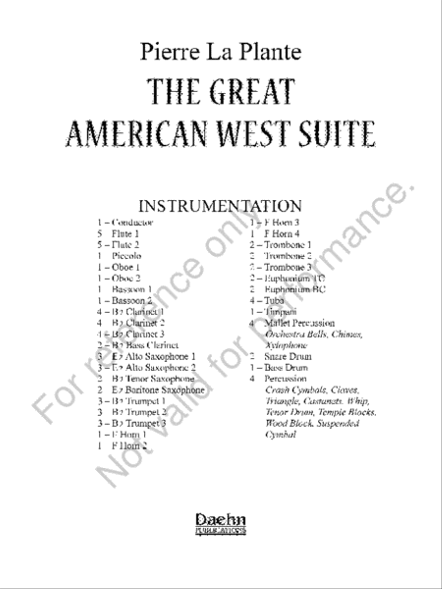 The Great American West Suite Concert Band scores gallery preview page 2