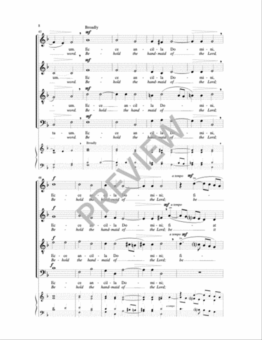 Dixit Maria ad Angelum 4-Part scores gallery preview page 8