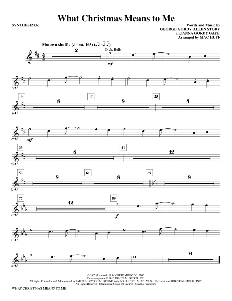 What Christmas Means to Me - Synthesizer Choir scores gallery preview page 1