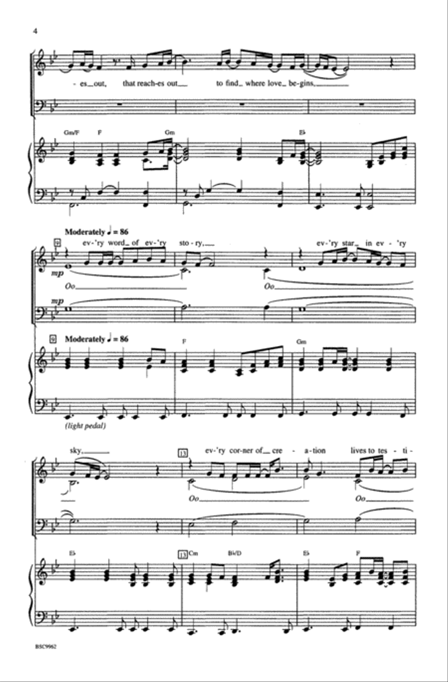 Testify to Love 4-Part scores gallery preview page 3