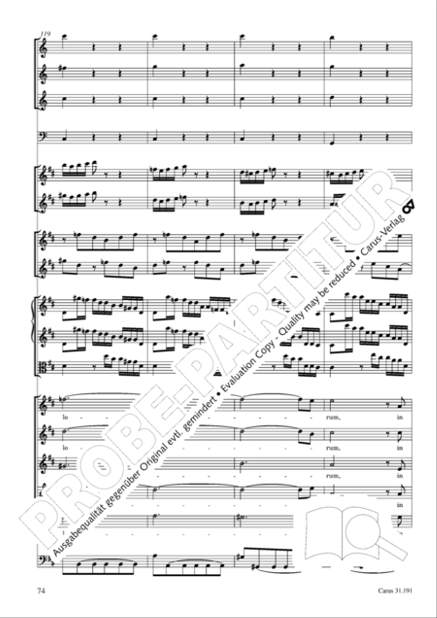 Gloria in excelsis Deo SSATB scores gallery preview page 74