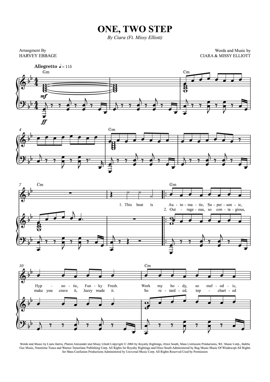 1, 2 Step Voice scores gallery preview page 1