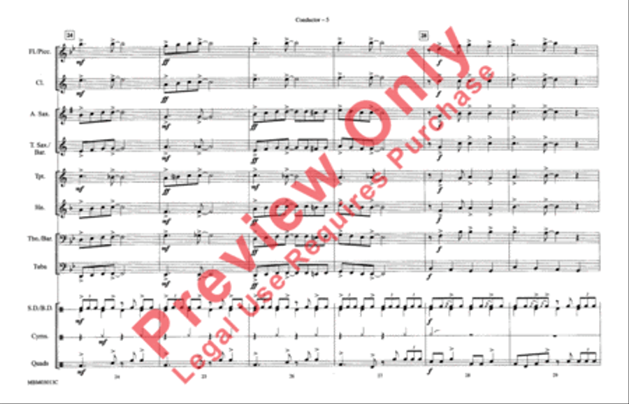 Santa Claus Is Coming to Town Marching Band scores gallery preview page 6