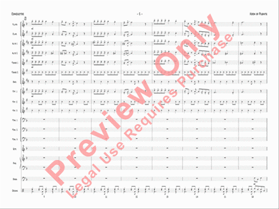 Horn of Puente Horn of Puente Jazz Ensemble scores gallery preview page 5