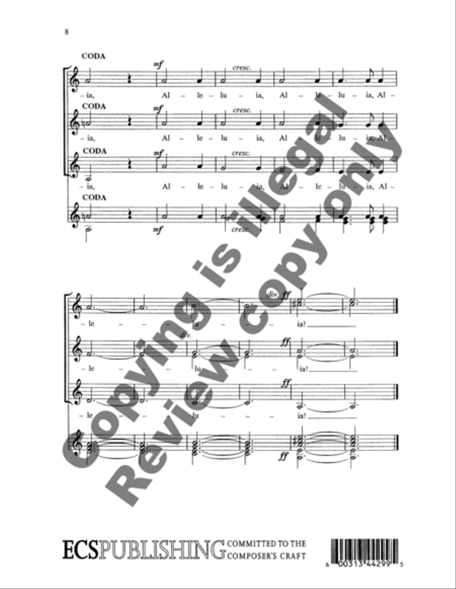 Alleluia SSA scores gallery preview page 10