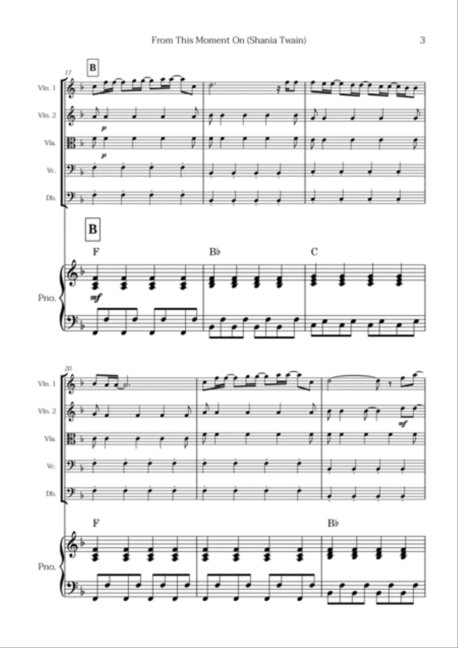 From This Moment On String Quintet scores gallery preview page 3