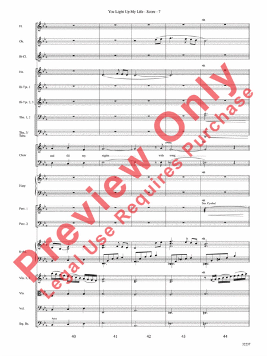 You Light Up My Life Choir scores gallery preview page 8