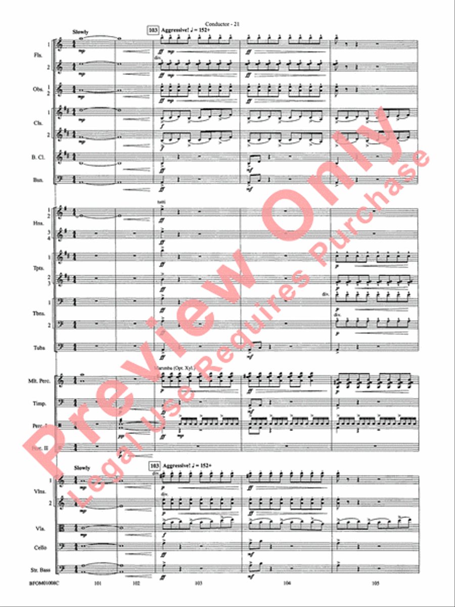 The Great Locomotive Chase Full Orchestra scores gallery preview page 28