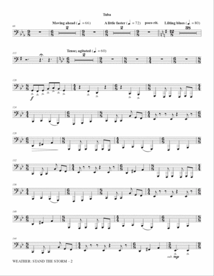 Weather: Stand The Storm (Full Orchestration) - Tuba Choir scores gallery preview page 2