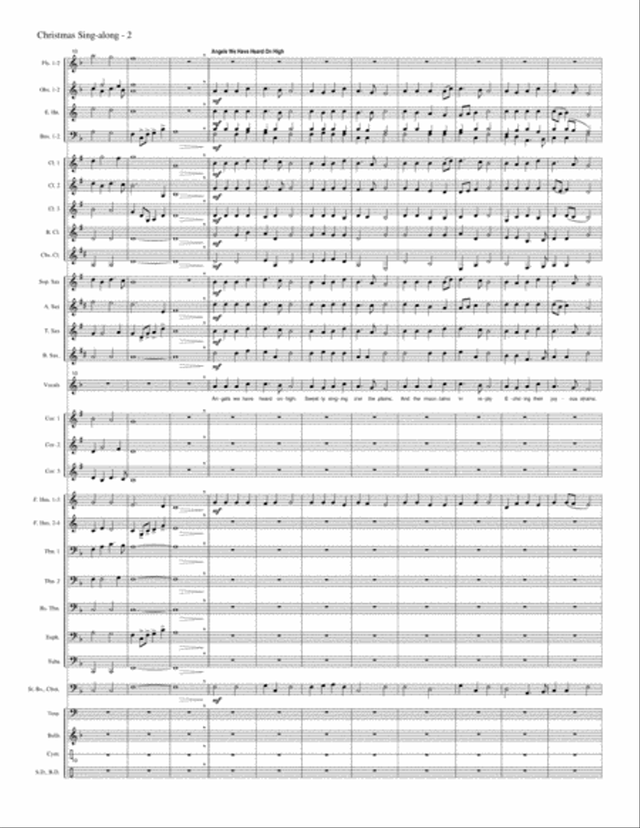 Christmas Sing-Along Christmas Sing-Along Concert Band scores gallery preview page 6