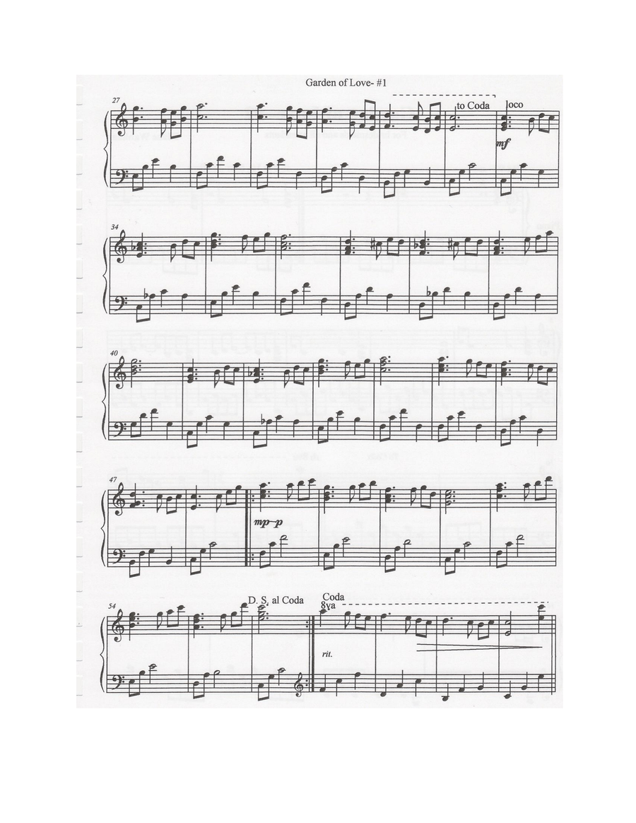 Garden of Love Piano Solo scores gallery preview page 2