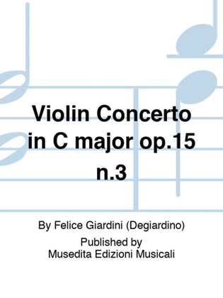 Violin Concerto in C major op.15 n.3