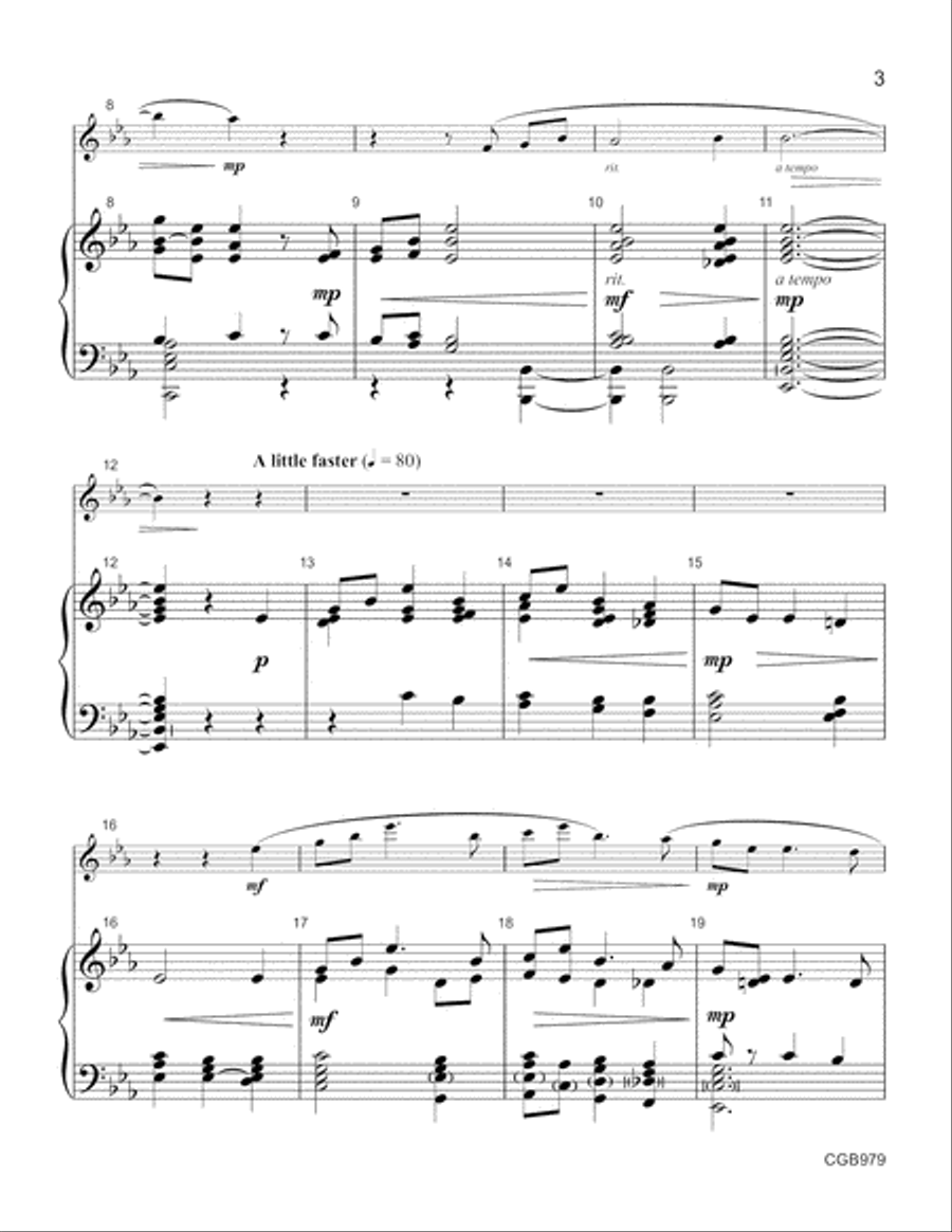 The Lord's My Shepherd, I'll Not Want Handbell Choir scores gallery preview page 3