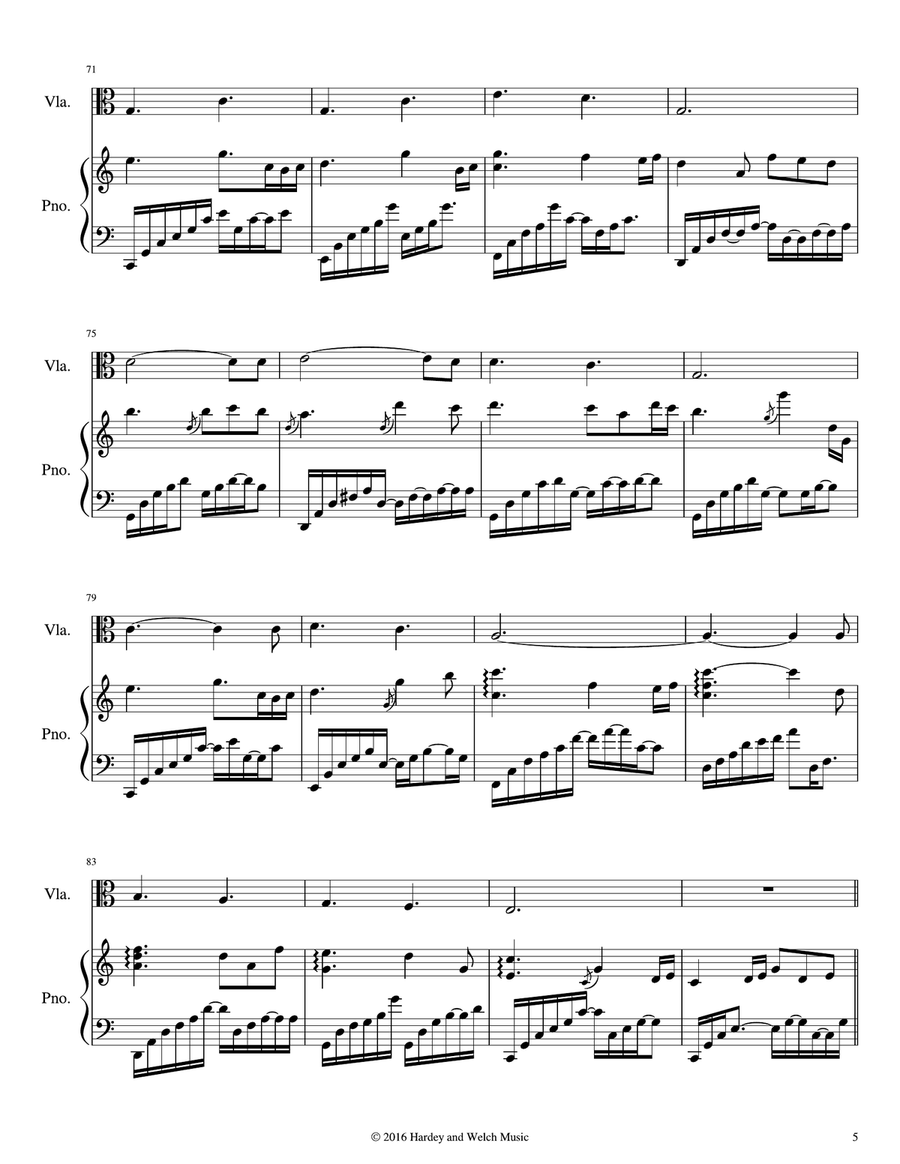 Love One Another/Child of God Piano Quartet scores gallery preview page 5