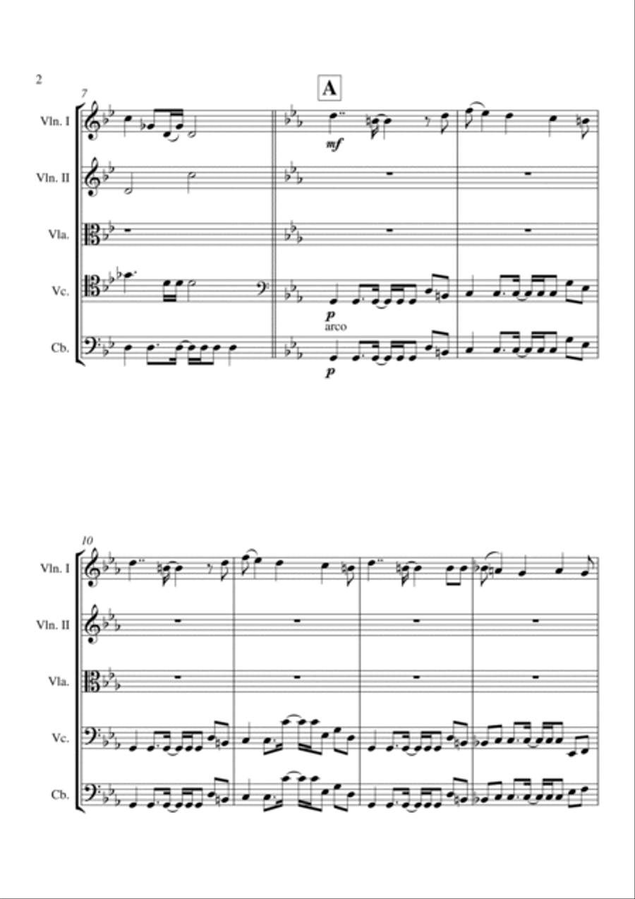 Quinteto de Cuerdas String Quintet scores gallery preview page 2