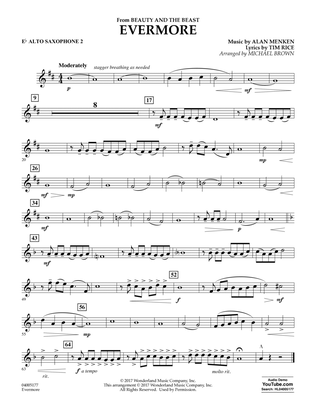 Evermore (from Beauty and the Beast) (arr. Michael Brown) - Eb Alto Saxophone 2