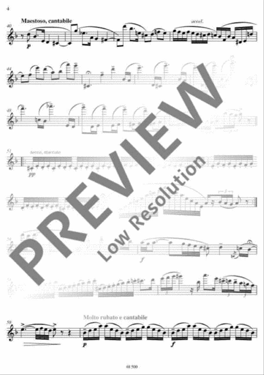 3 virtuoso Flamenco Studies Flute Solo scores gallery preview page 5