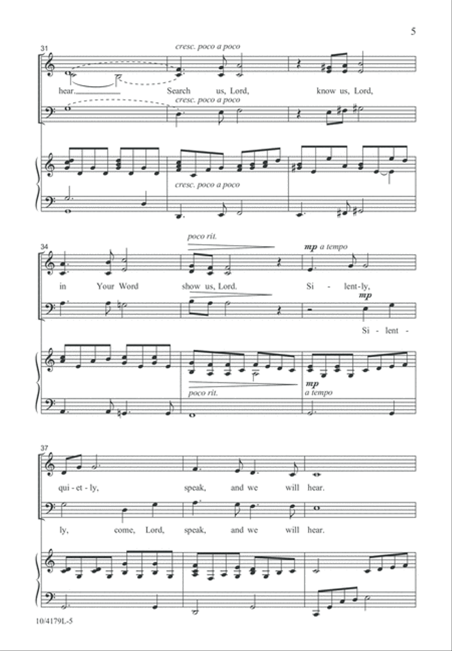 Speak and We Will Hear 4-Part scores gallery preview page 5
