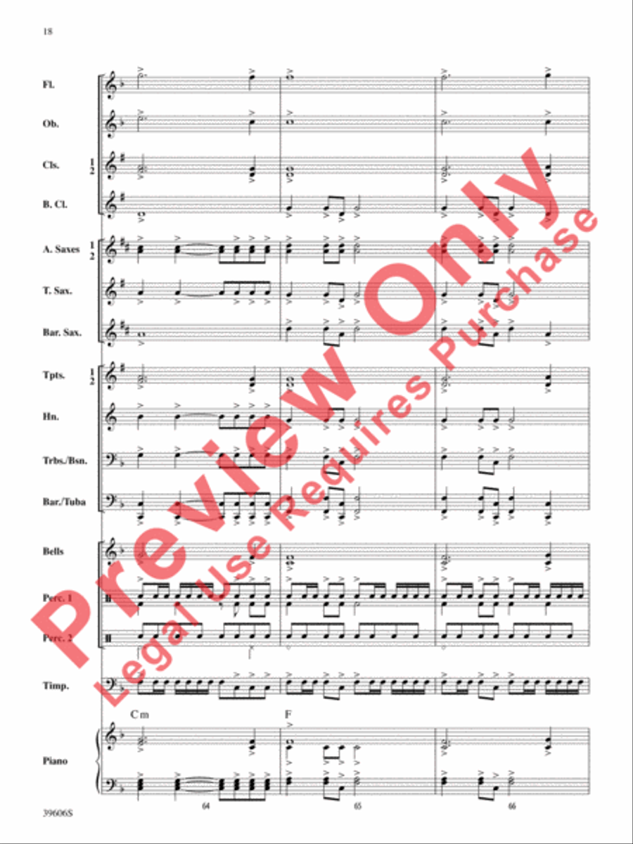 Call to the Heroes Concert Band scores gallery preview page 19